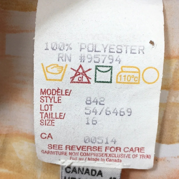 Leslie Belle Vintage Skirt Top Set Orange Floral - Picture 10 of 16